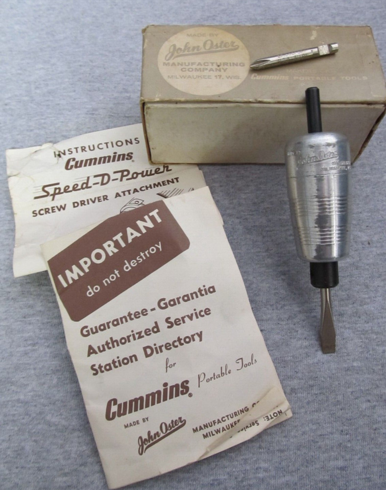 JOHN OSTER Speed-D-Power Screw Driver Drill Attachment Model 156