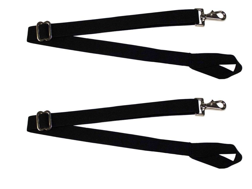 Removable Adjustable Elastic Leg Straps Pair for Horse Blankets & Sheets