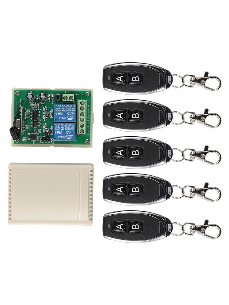 2 Channel Garage Door Remote Control Switch Relay Wireless Transmitter+Receiver