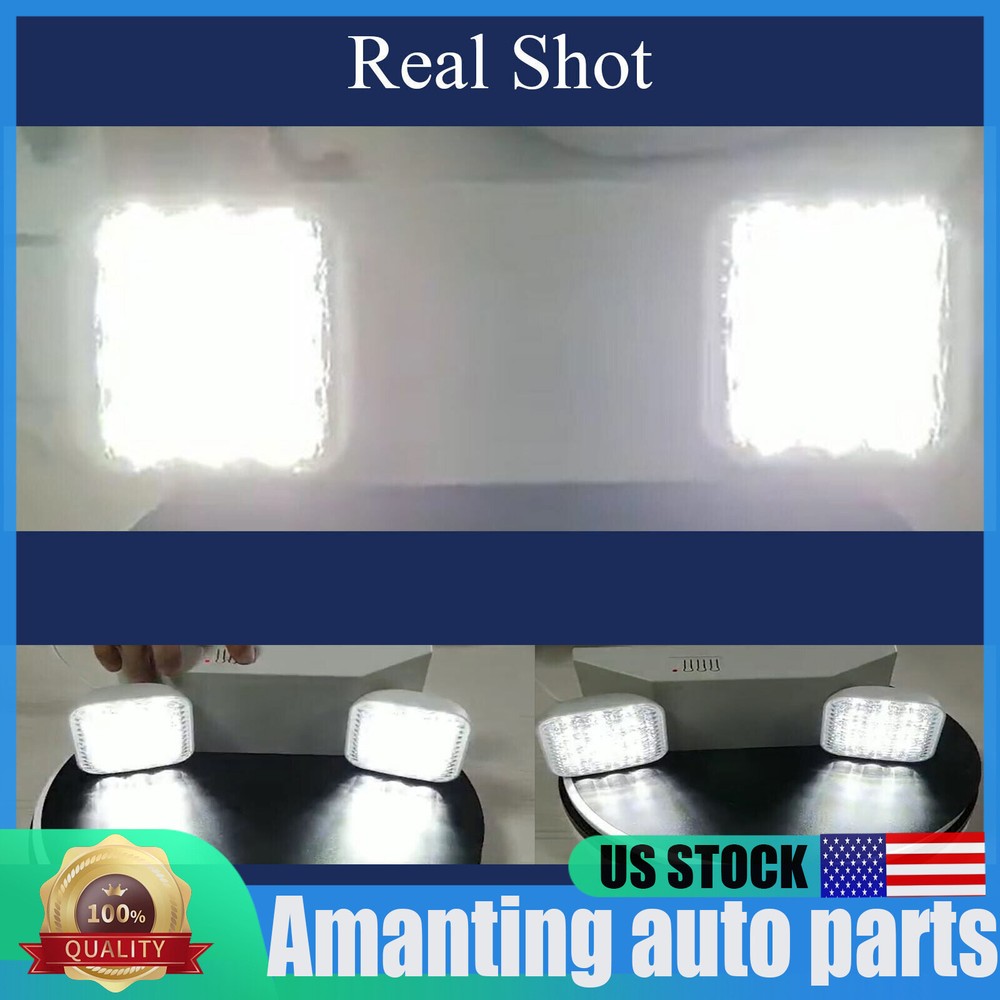 6 Pack LED Emergency Exit Light Adjustable 2 Head With Battery Back-up 924 US