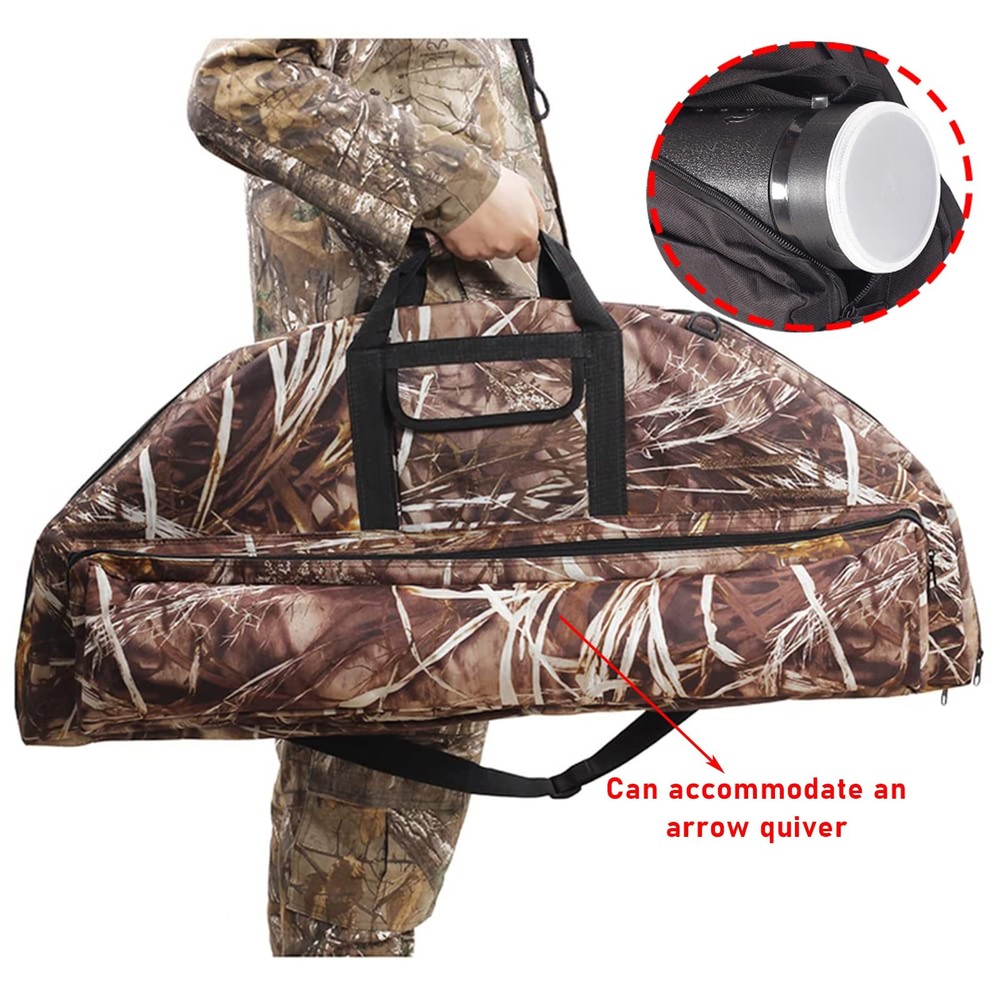 Lightweight Soft Compound Bow Case with Pockets, 600D Water-Resistant Archery...
