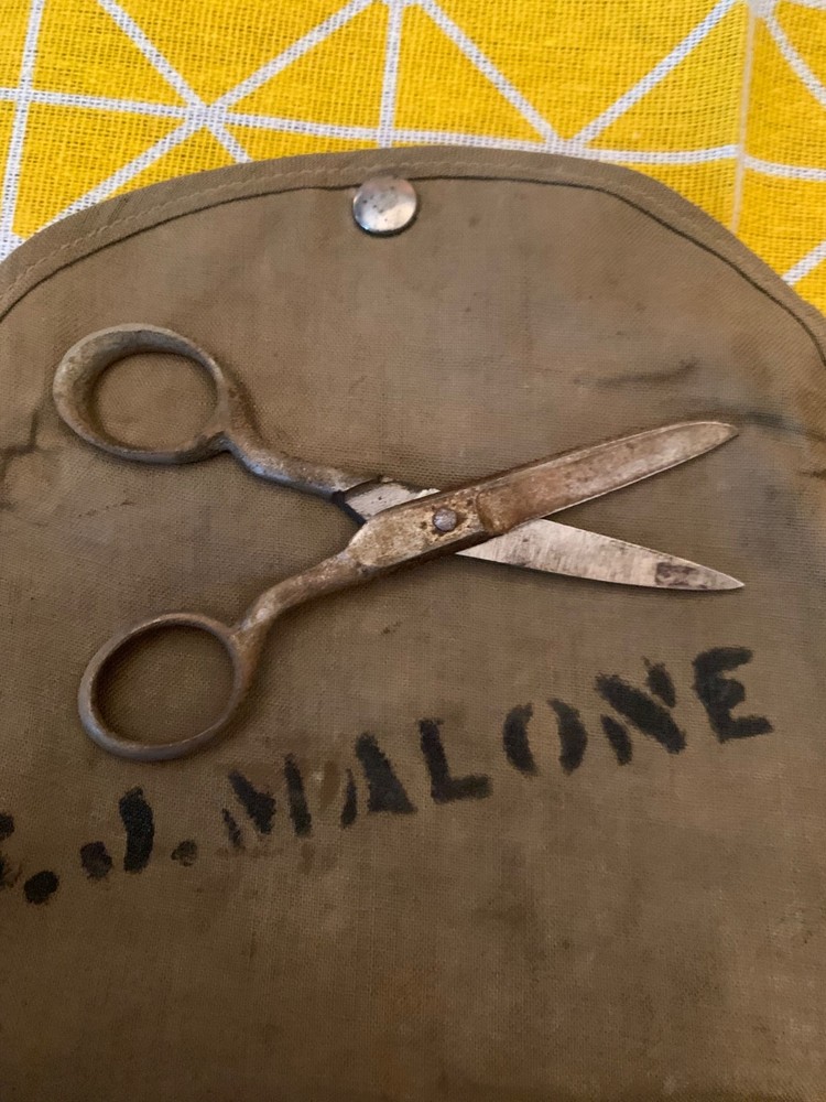 Original WW2 Personal Sewing Kit. Named F.J. Malone