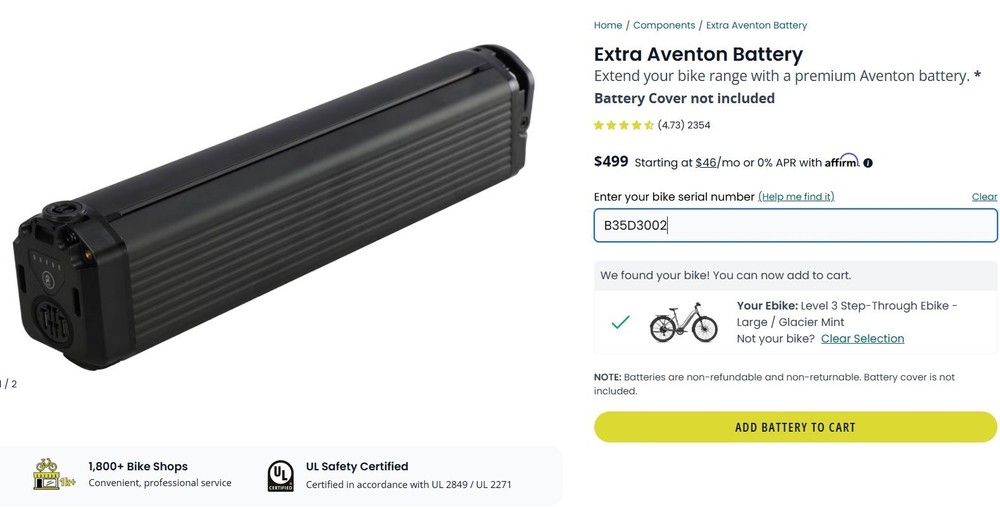 New Aventon Battery for Level. 3