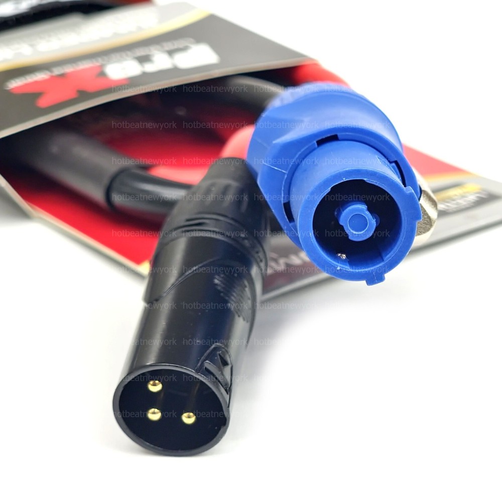 ProX 3FT Dual Powercon XLR Link Audio Power Cable