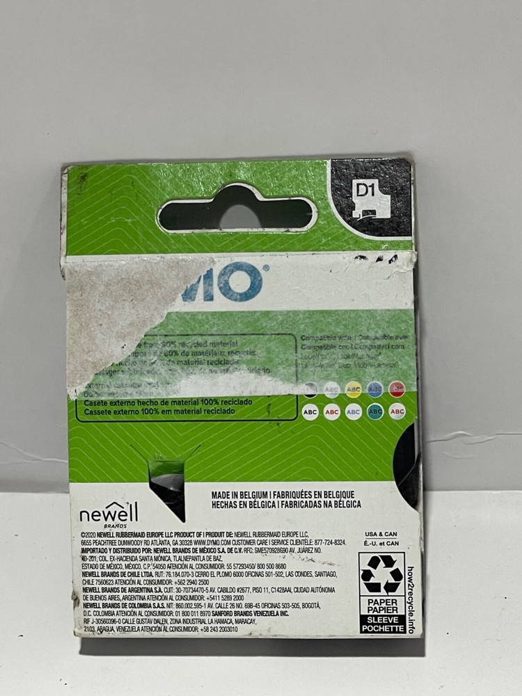 DYMO 45021 High-Performance Permanent Self-Adhesive D1