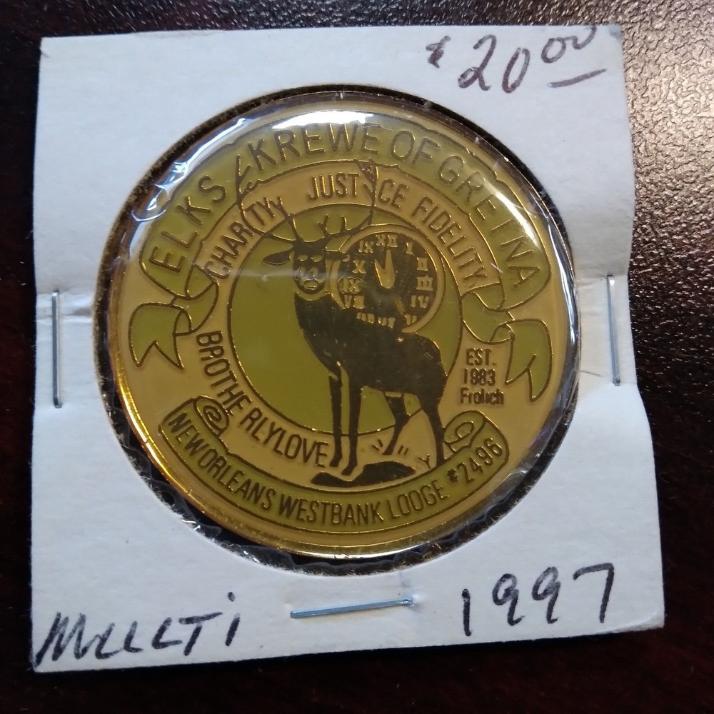 1997 Elks Gretna Multi-Color Doubloon