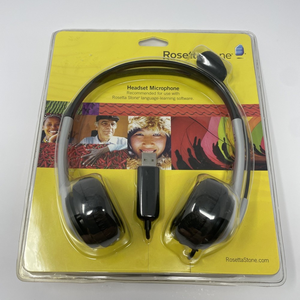 NEW Rosetta Stone Headset Microphone USB For Language Learning Software Sealed