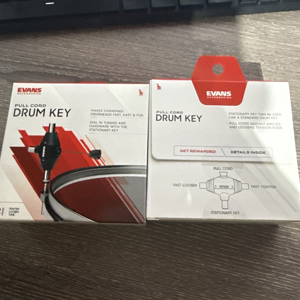 Evans Pull Cord - Drum Key Tuner - | FREE SHIPPING