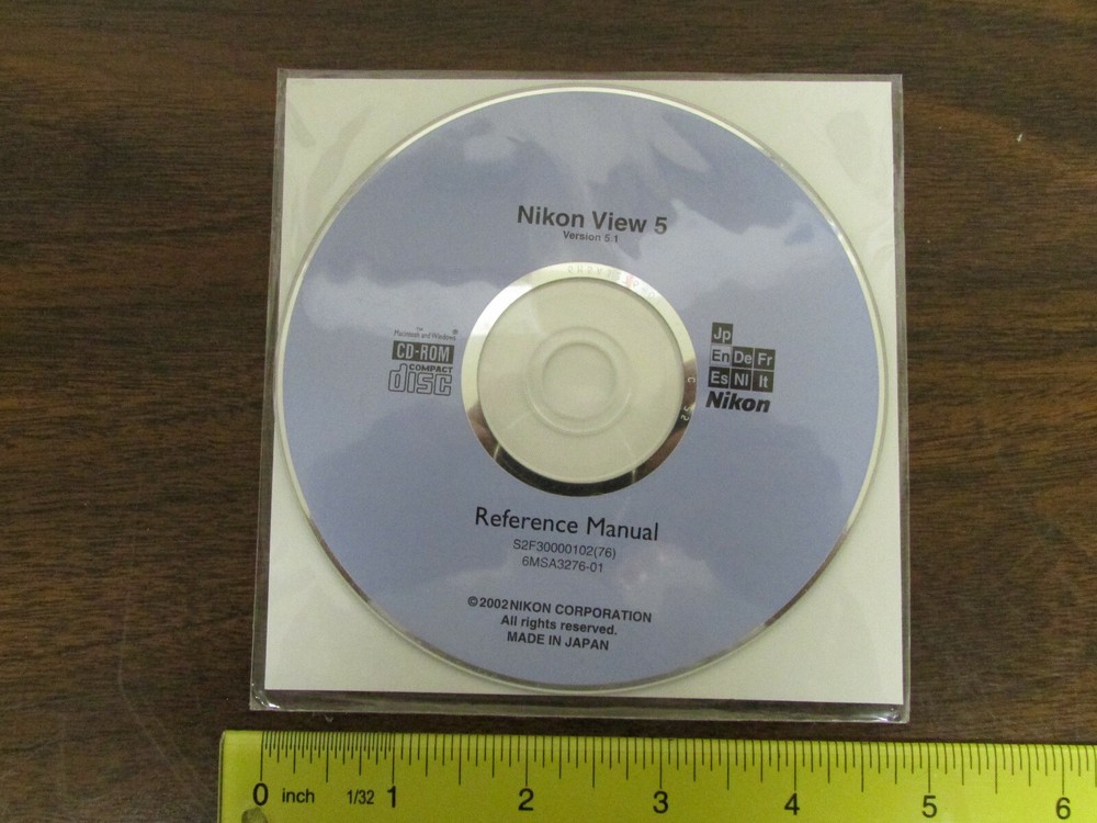 Nikon View 5 Reference Manual Windows/Mac Version 5.1 On CD