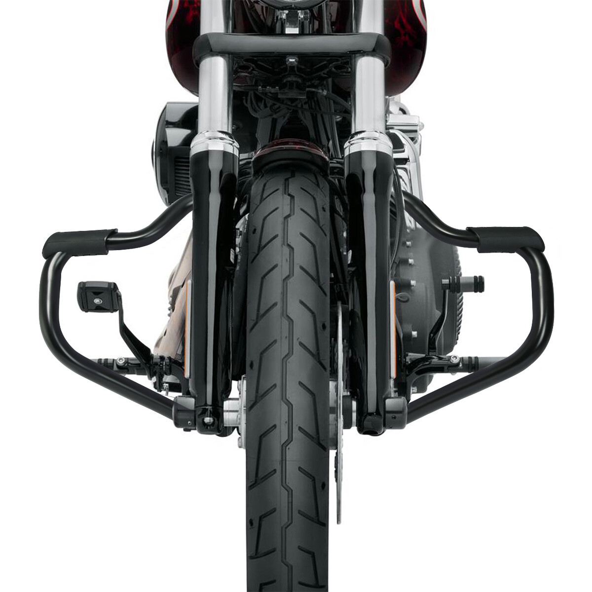 Mustache Highway Engine Guard Crash Bar Fit For Harley Softail 2018-2025 Black