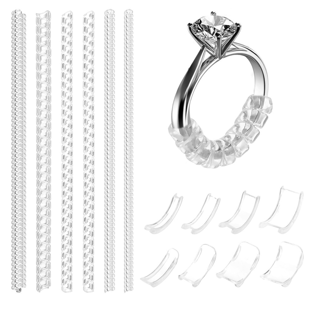 ElevateTech 14 Sizes Ring Sizer Adjuster for Loose 14 Sizes, Transparent