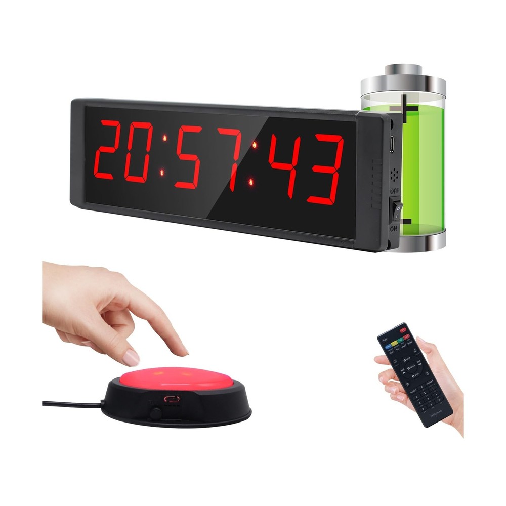 Ousmile Large Stopwatch with Start/Stop Button, LED Digital Timer with Remote...