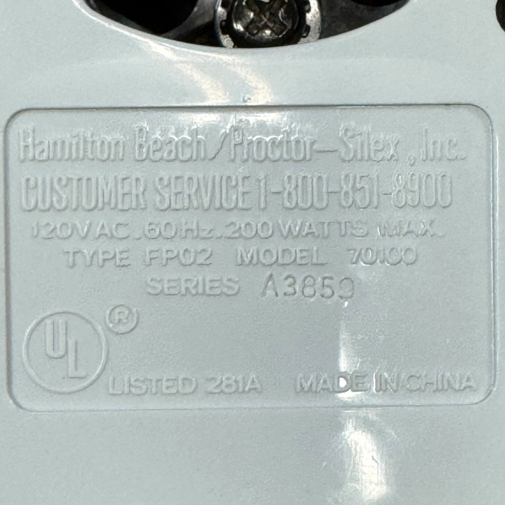 Hamilton Beach Food Processor Chopper Blade Assembly Part Model 70100 FP02 A3859