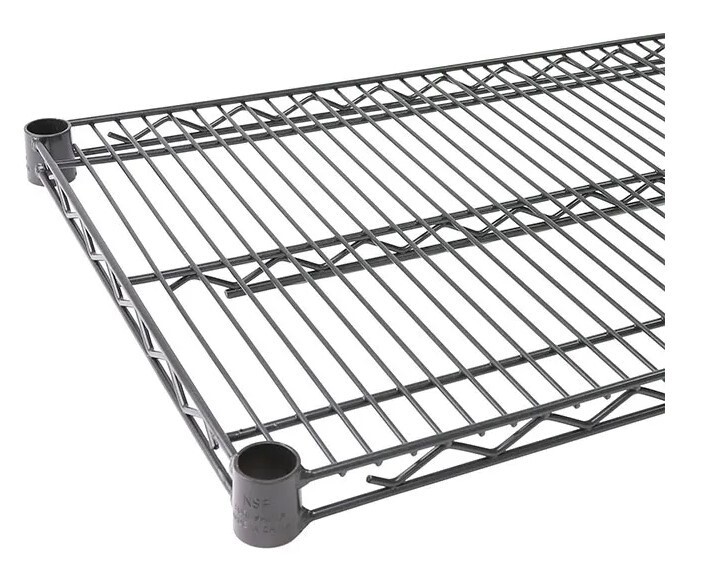 Black Epoxy Coated Wire Shelving Section 14" widths 6 sizes available Sureshelf