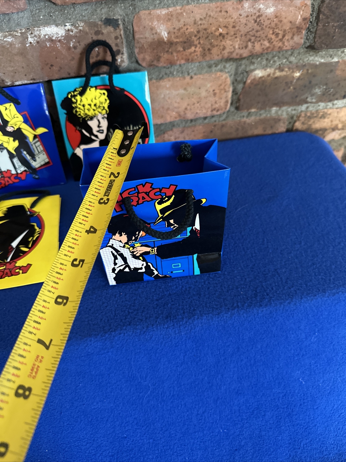 Dick Tracy Movie Gift Bags Lot of 4 Applause Walt Disney Co. ALL DIFFERENT VTG