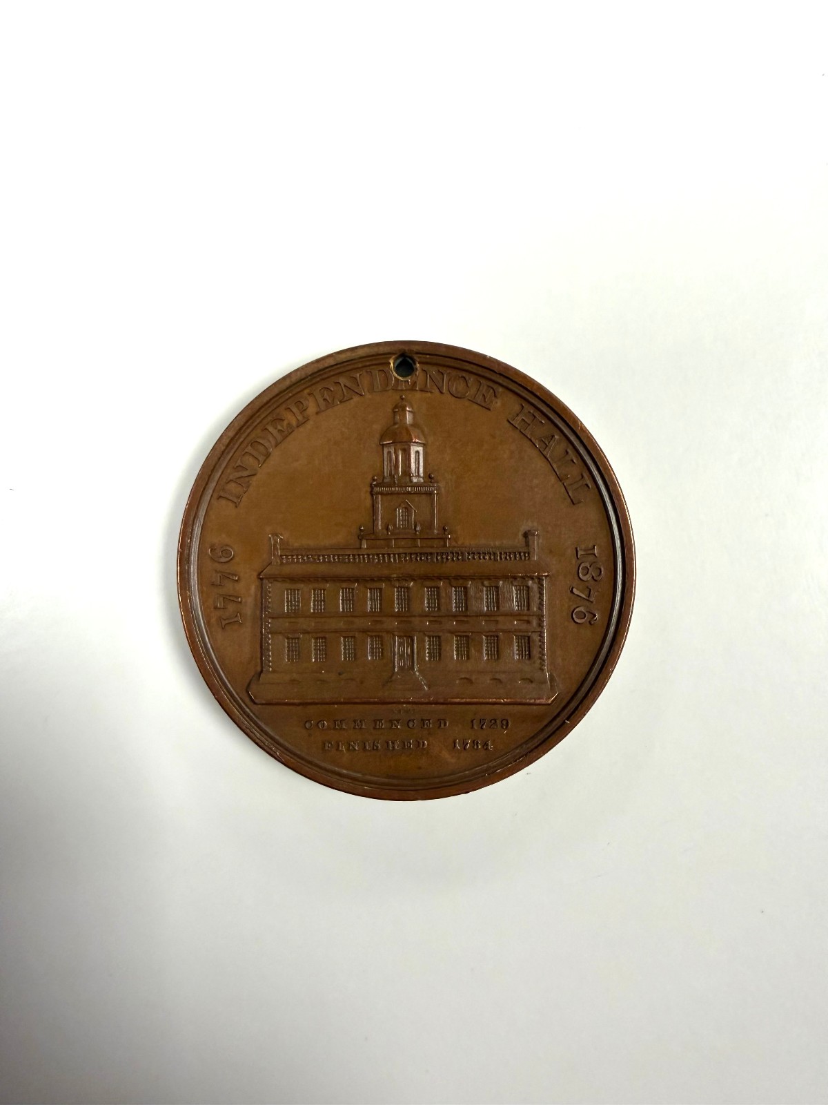 1876 United States Centennial Medal, So Called Dollar HK25 With No Key F.