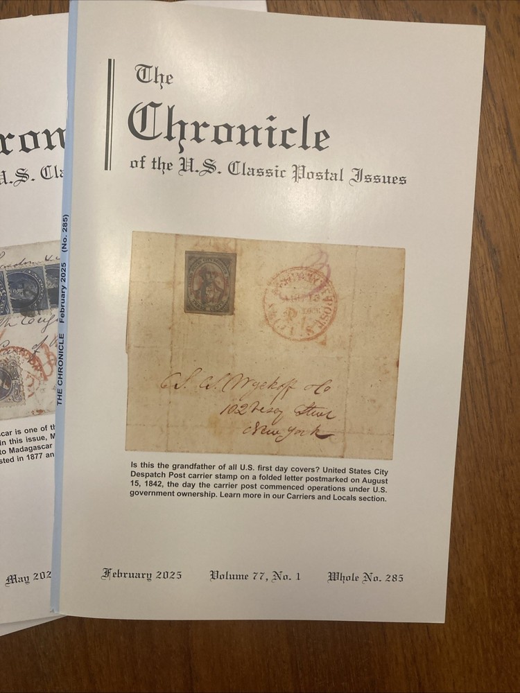 The Chronicle of US Classic Postal Issues 2025, No 1-3