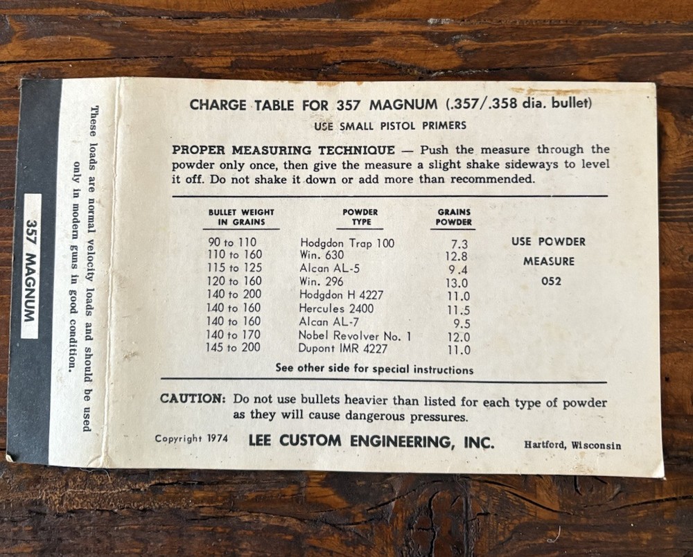 Lee Loader .38 Special/.357 Magnum Reloading Kit.
