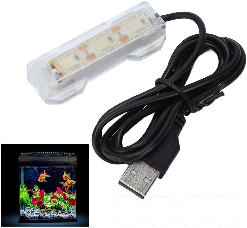 Small Aquarium Led Light, Multicolor Fish Tank Light for Blue