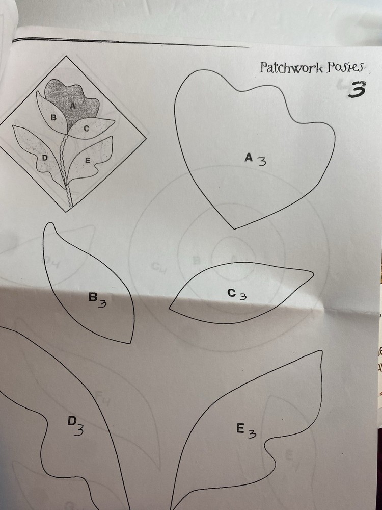 Quilt Pattern Patchwork Posies I Can’t Believe Its Machine Appliqué Pattern