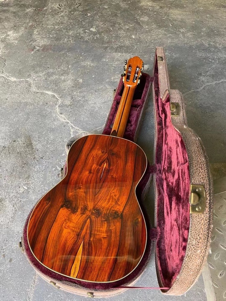 All Solid Wood Classical Guitar Open Headstock 39 inches Solid Cocobolo Body