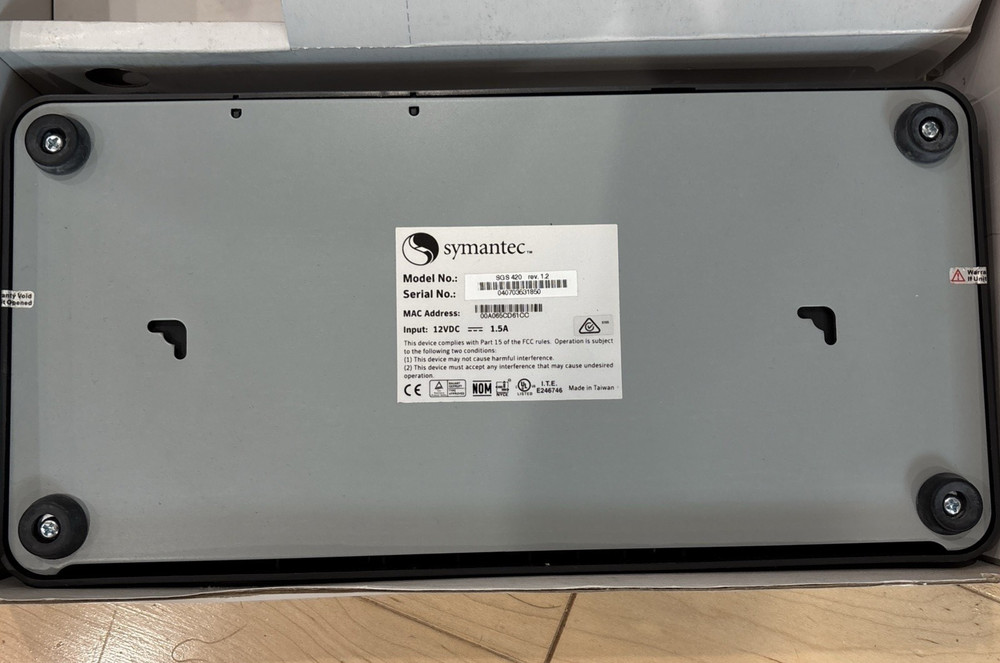 Symantec Gateway Security SGS 420 Rev.1.2