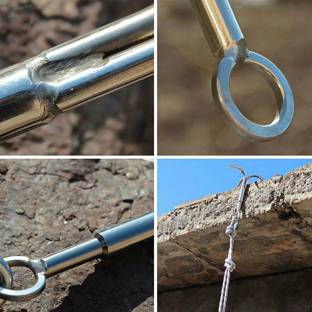 Grappling Hook 3Claw Climbing Hook Stainless Steel Grapnel Hook Small/Large size