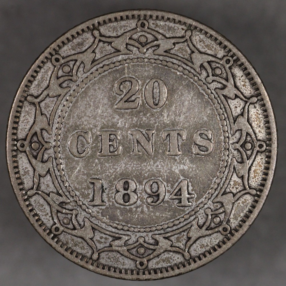 1894 Newfoundland Silver 20 Cents