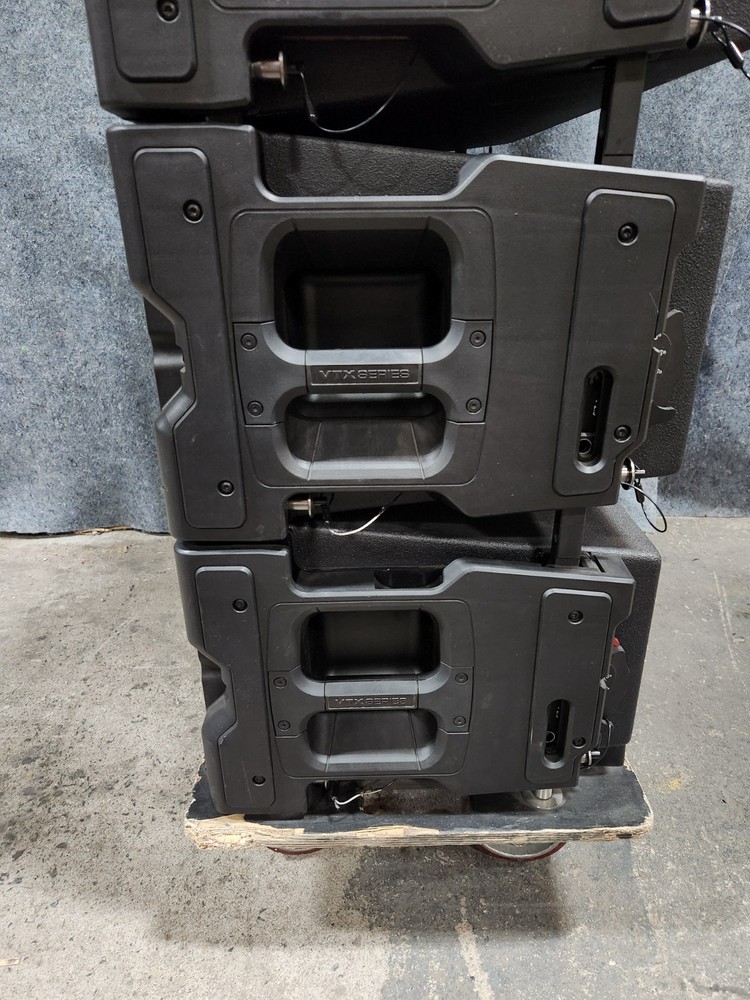 (4x) JBL VTX-V20 3-Way High Directivity Line Array Speaker w/Transporter &Cover