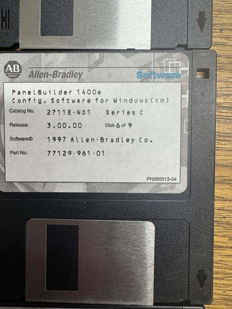 Allen Bradley Software Floppy Disk Lot