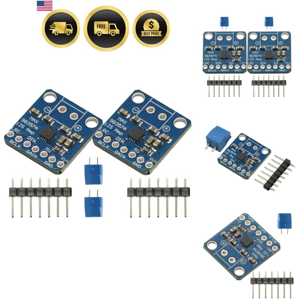 2PCS I2S 3W Class D Amplifier Breakout Interface I2S DAC Decoder for Audio Ra...