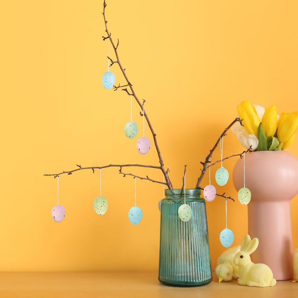 140 Pcs 5 Colors Mini Artificial Easter Eggs Decorative Speckled Eggs Pastel ...