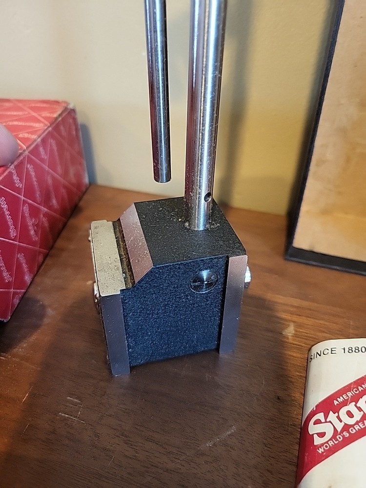 Starrett 657AA Magnetic Base Dial Indicator Holder, complete set