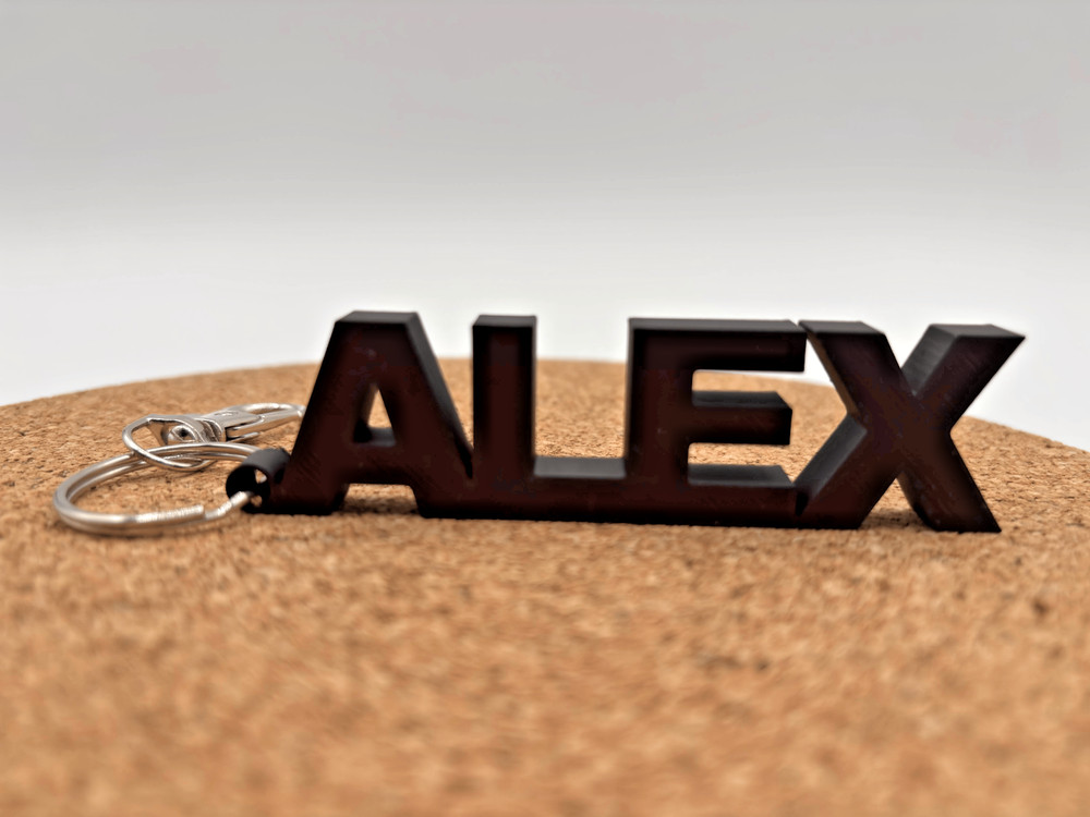 3D Name Keychain, Custom Name Keychains, 3D Printed Personalized Gym Bag Tag