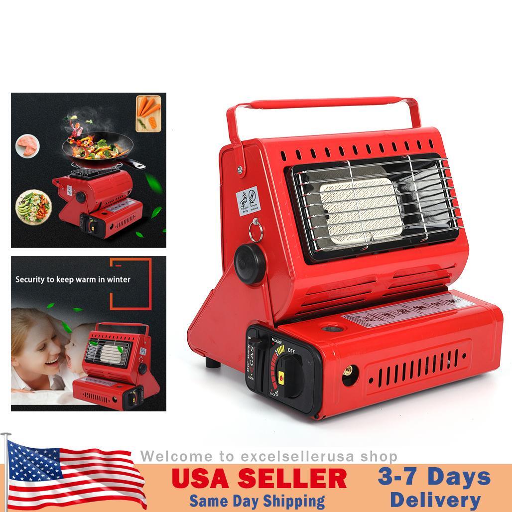 Camping Emergency Butane Heater Double Coherent Heat Source Outdoor Portable UE