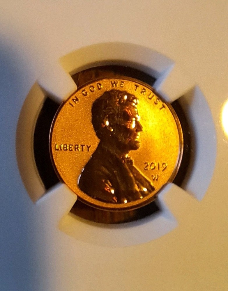 2019-W 1C First "W" Reverse Proof Cent FDOI NGC REVERSE PF70 RD