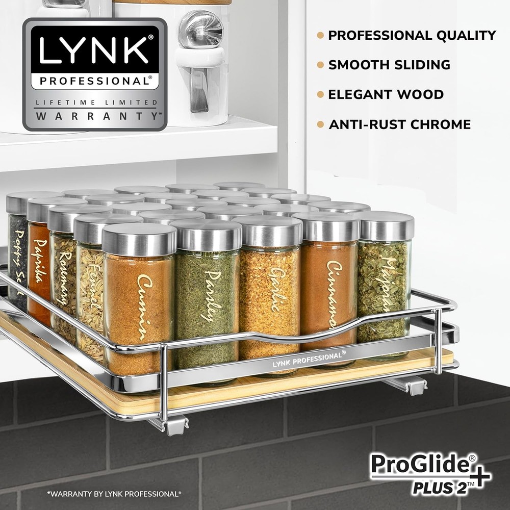 ® Élite™ Pull Out Spice Rack Organizer Inside Kitchen Cabinets 10-3/8 inch Wide