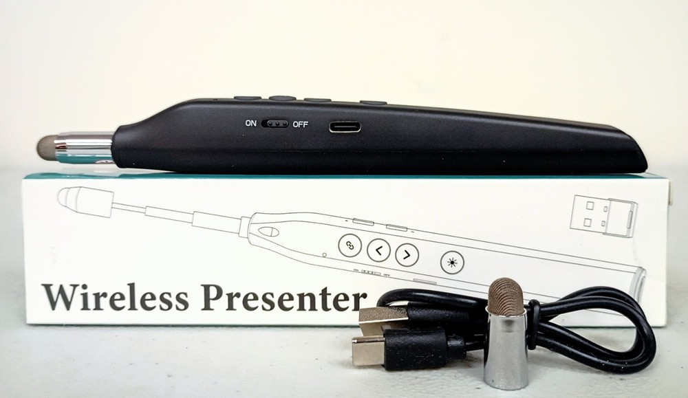 Wireless Presentation Remote Clicker Touch Screen Stylus Pen - Telescopic Point