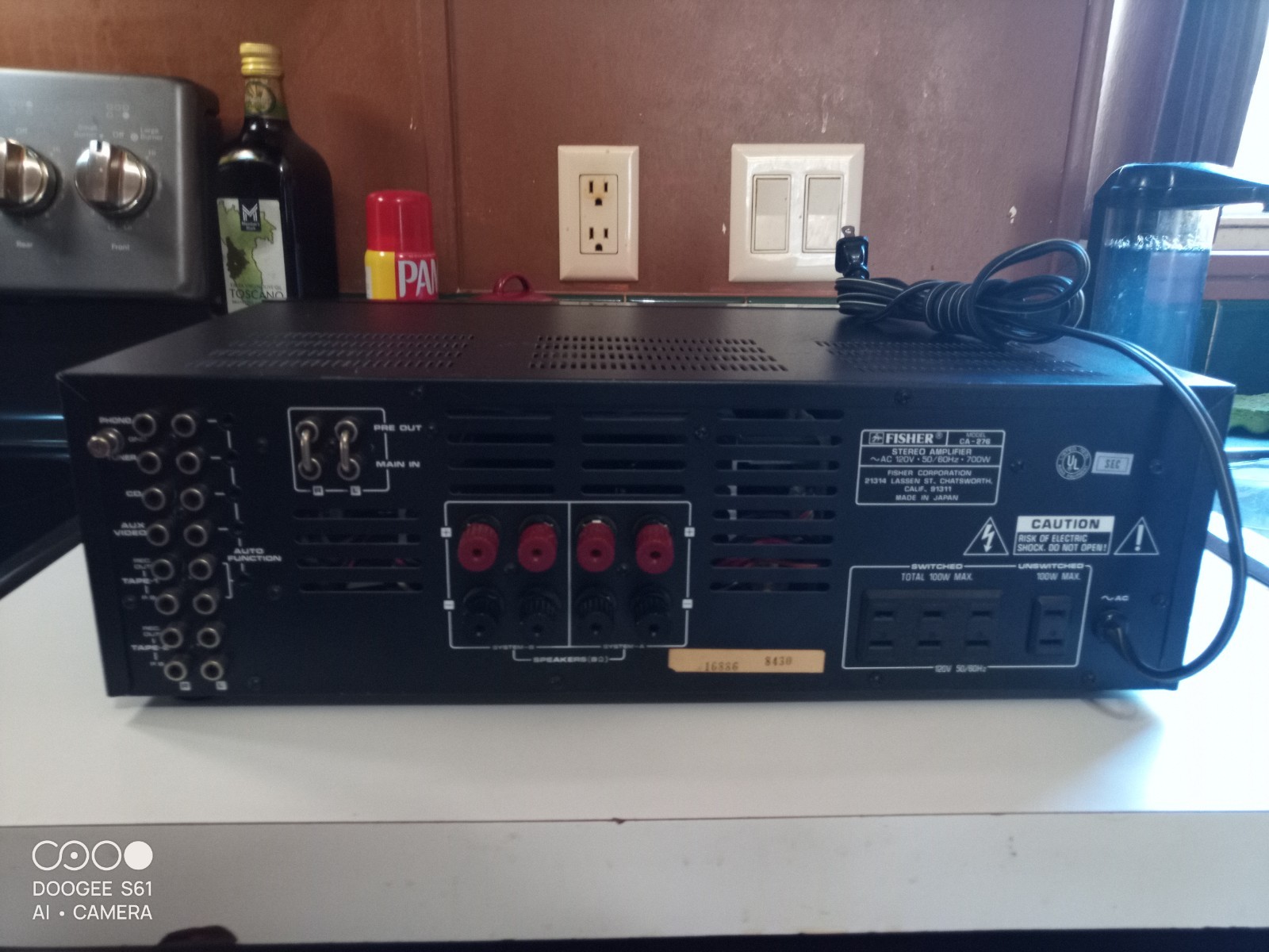 Fisher integrated amplifier CA-276. 150 WPC Bench tested, new caps