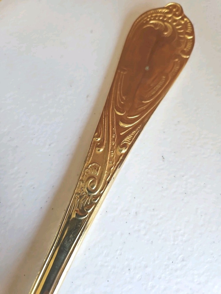 Gold Tone Serveware Lot 10 Various Patterns Read Details View