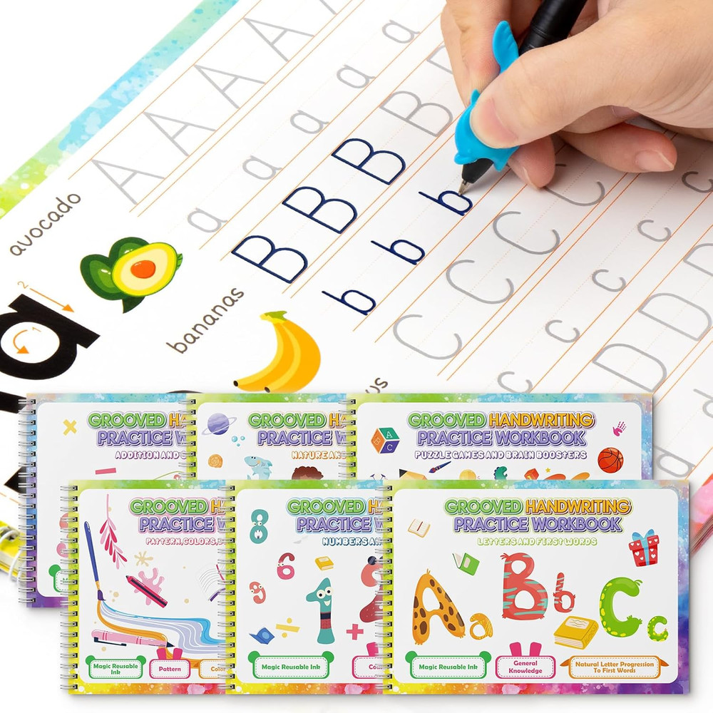 Large Size Magic Practice Copybooks for Kids Reusable Handwriting Workbooks for