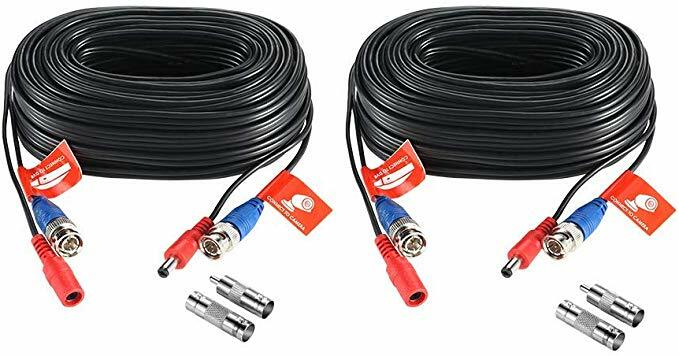 ZOSI 100ft Video Power Cable BNC RCA Cord Wire for Security Camera System