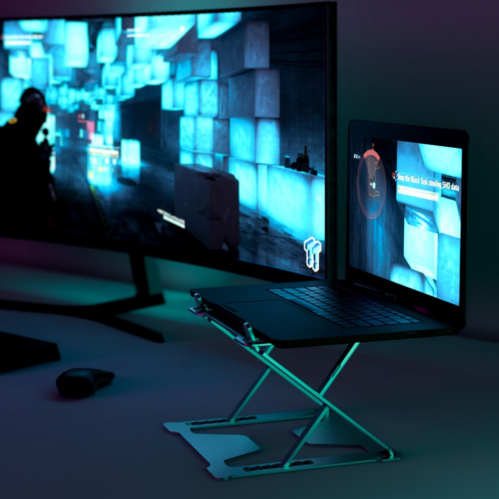 P17S Foldable Double Layer Stand fits tablets, laptops, and pen displays