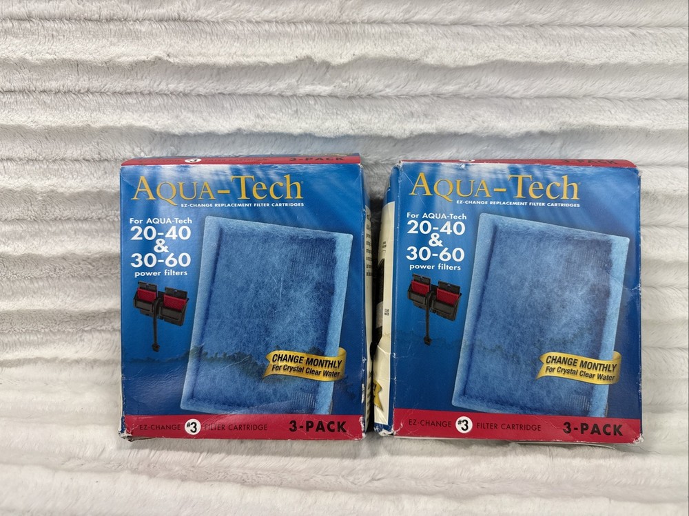 2 Boxes Aqua-Tech EZ-Change Replacement #3 Aquarium Filter Cartridge
