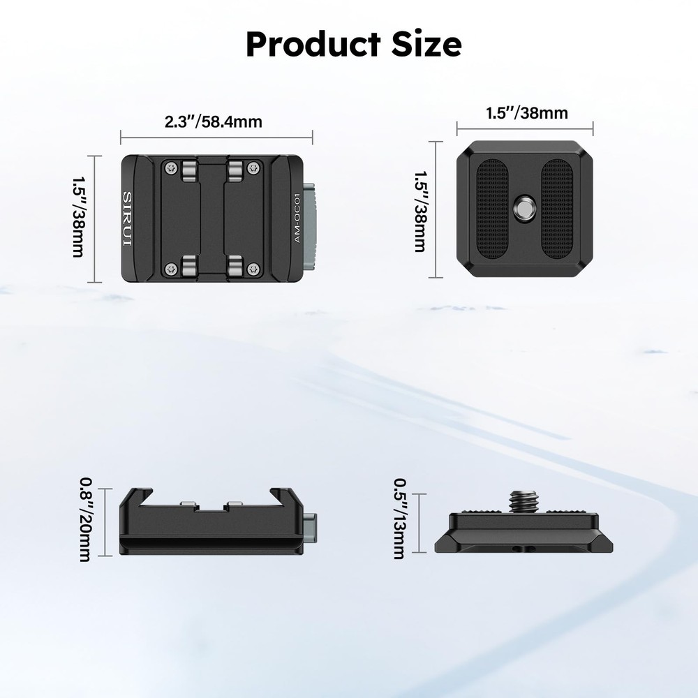 SIRUI 38mm Quick Release Plate and Clamp Kit, System Black