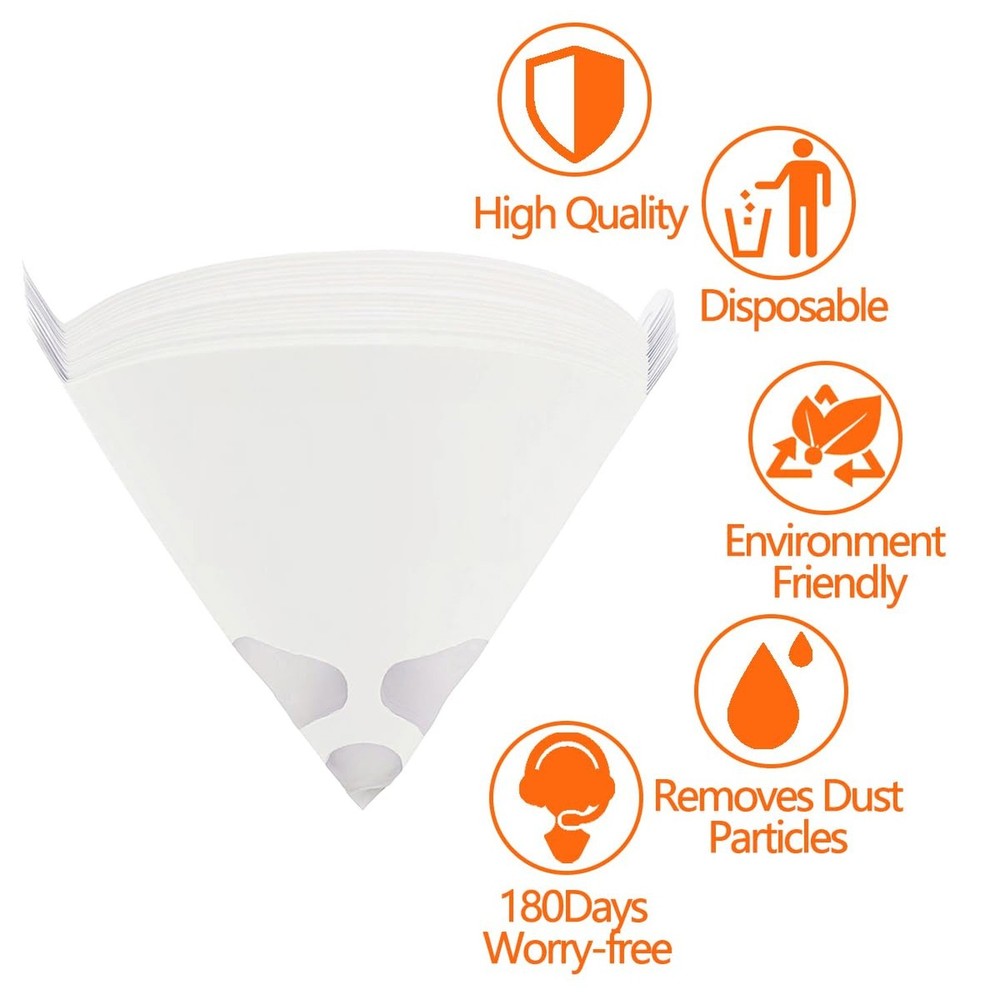 150 Pack 100 Micron Paint Cone Paint Strainers Filter Cone with Fine Nylon Mesh