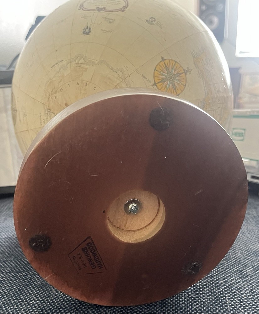 Replogle Globes Tabletop Classic Globe Multicolor Rotating Wood Base