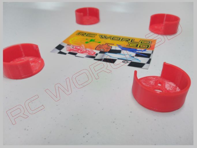 QUADCOPTER BRUSHLESS MOTOR MOUNT/BASE PROTECTOR 4PCS 3D PRINTED PLA RED HI-PRO