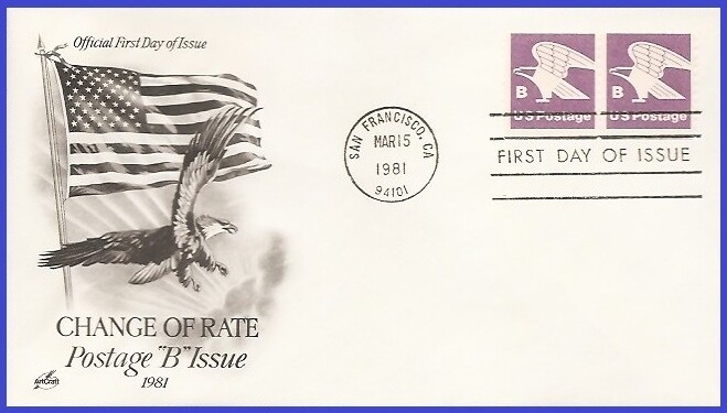 USA5 #1820 U/A ARTCRAFT FDC STR2  B-rate Eagle