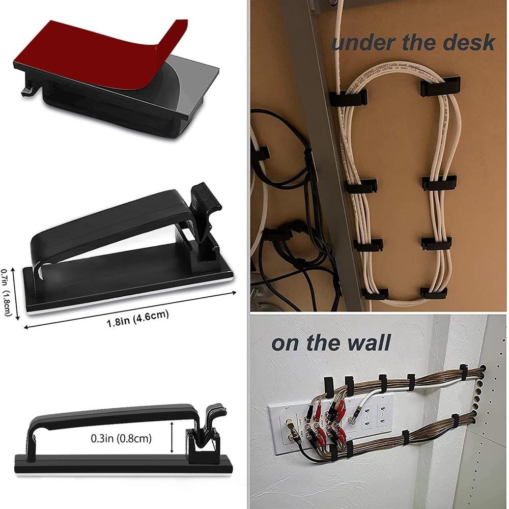 Eco-Friendly Polyamide Cable Management Clips - 50 Count for Ultimate Order